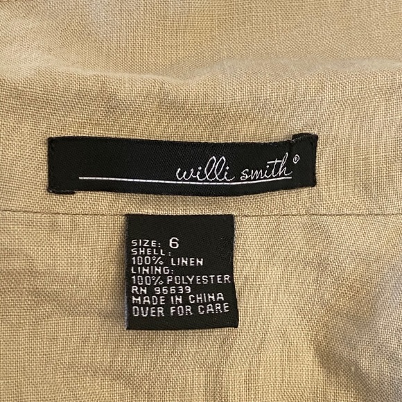 Willi Smith Linen Blazer Size 6 - Picture 4 of 4